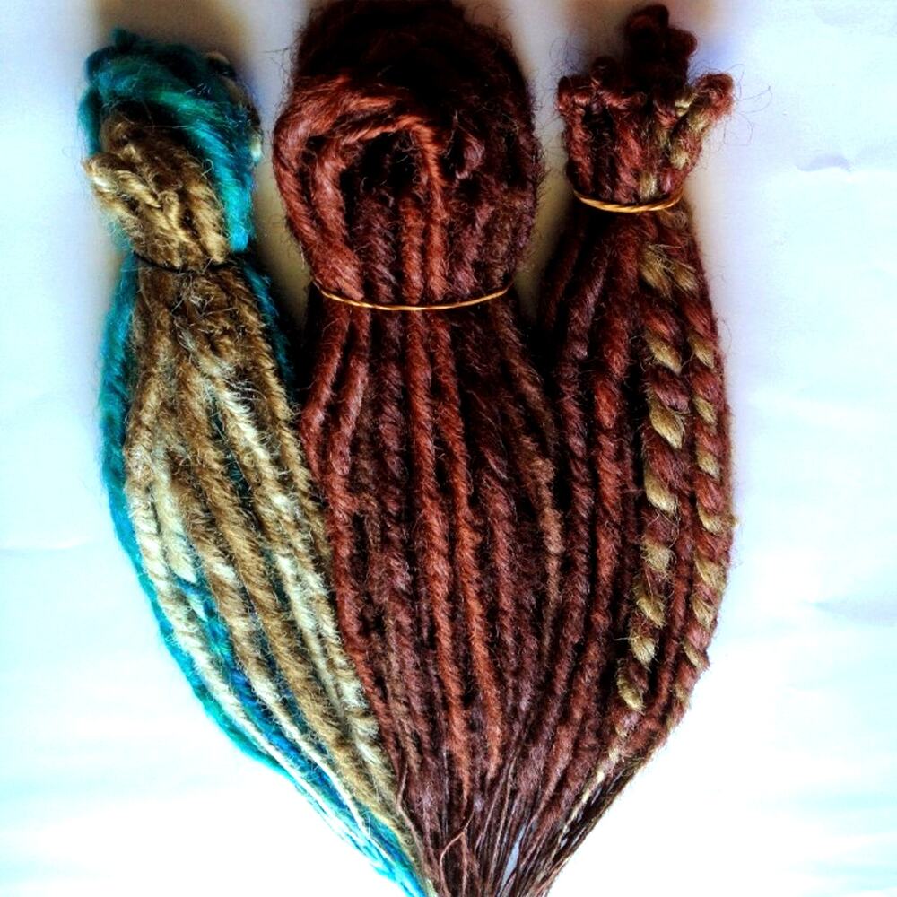 50 Auburn Mix DE Dreads Dreadlocks Hair Extensions